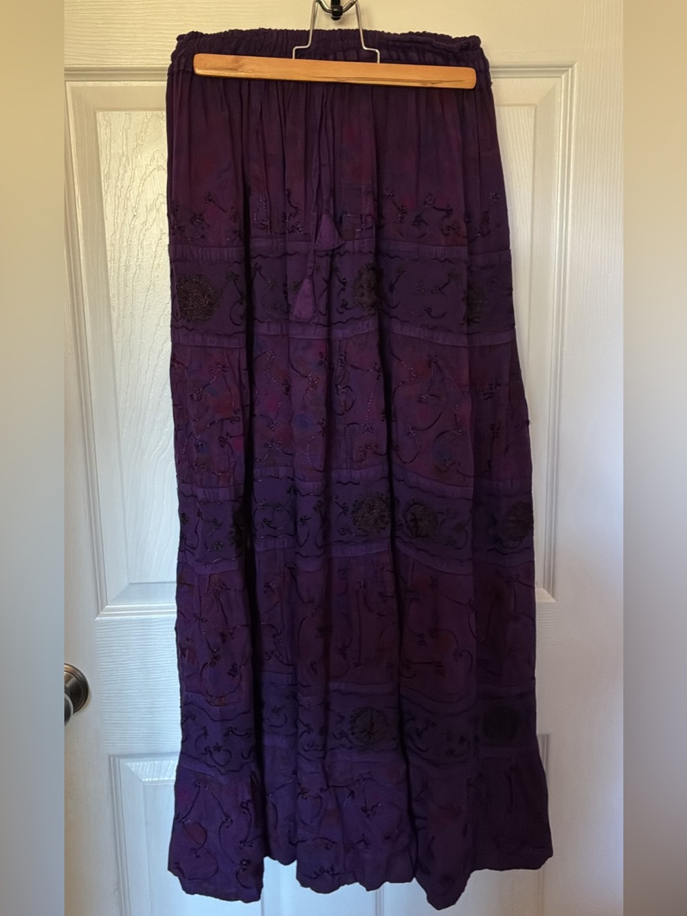 Shalimar Cashmir Collections Women's Embroidered Purple Maxi Skirt